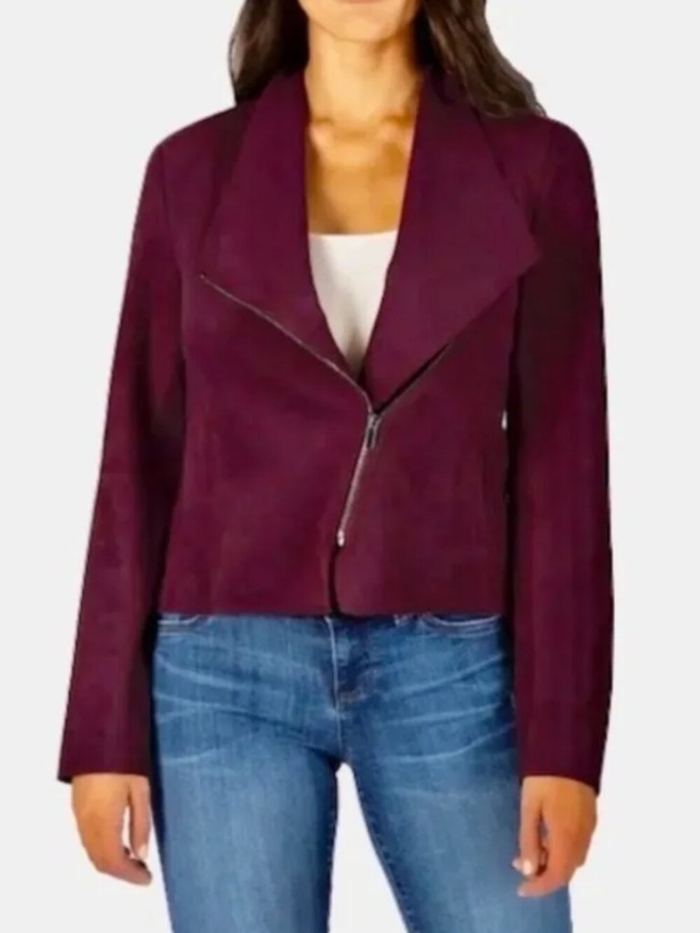 🇨🇦 KUT from the Kloth Carina Faux Suede Drape Moto Jacket